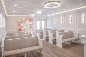Storybook Wedding Chapel Interior Left Seating